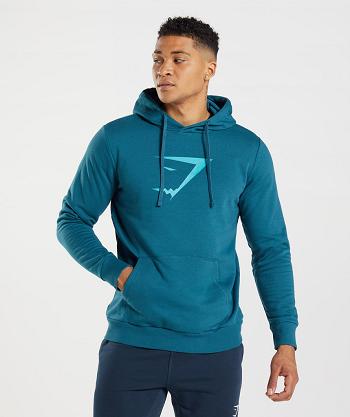 Sudadera Con Capucha Gymshark Sharkhead Infill Hombre Azules | CO 3607UZG